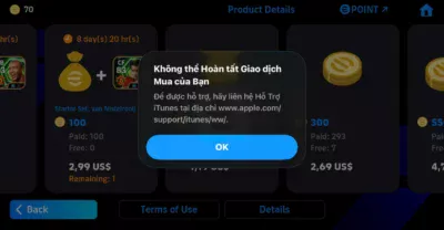 Hướng dẫn Fix lỗi không thể thanh toán bằng số dư trong App Store
