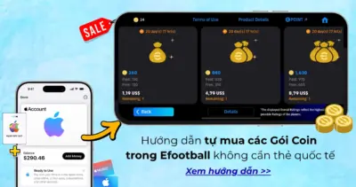 Hướng Dẫn Cách Nạp Coin eFootball 2026 Trên iOS Không Cần Thẻ Thanh Toán Quốc Tế