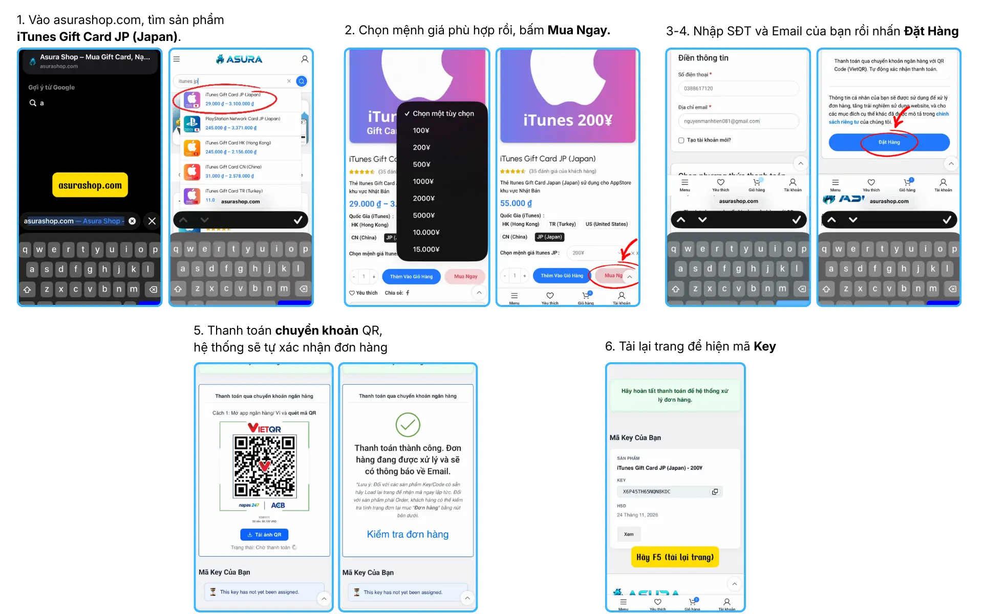 Mua iTunes Gift Card JP trên Asurashop