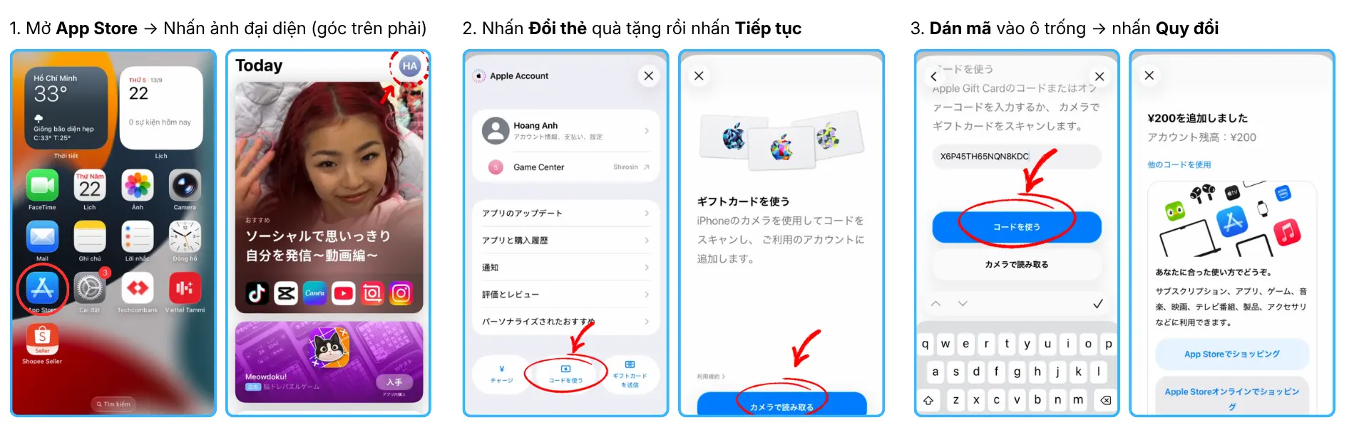Quy đổi iTunes sang số dư App Store